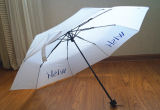 White Promotional Umbrella with Logo
