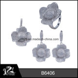 Flower Shape 925 Silver Jewellery with Genuine Gems and Pure 925 Silver Jewelry