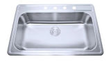 Top Mounted Stainless Steel Sink for Kitchen (A59-2)