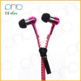 The Catchy Cute Metal Zipper Earphone with Mic