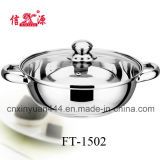 Stainless Steel Hot Pot with Glass Lid (FT-1502)