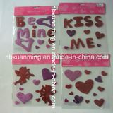 Glitter Window Gel Sticker for Valentine Gift