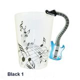 Hand Painted Fine Bone China Mug with Guitar Handle