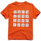 Unisex Round Neck Orange Printed T-Shirts