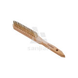 The Newest Style Brass-Coated Steel Wire Brush with Wooden Handle, Brush Steel Wire Brush Brass Wire Brush (SJIE2001)