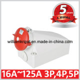IP67 125A 3p+N+E Industrial Wall Mounted Socket Outlet