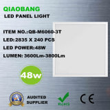 600*600*9mm, 2 Years Warranty, 48W LED Panel Light with CE RoHS (QB-M6060-3T-48W)