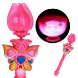 Promotional Colorful Music Lotus Spinning Flash Toy Gift