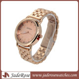 Rosegold Plating Pink Dial Lady Brand Quartz Watch