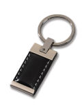 Rectangle Black Leather Key Chains (L227)