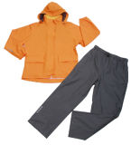 Polyester/PVC Waterproof Outdoor Rain Suit for Adult