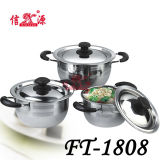 Stainless Steel Cookware Set/Steel Lid Pot Set/Induction Saucepan Set