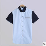 Button-Down Collar Barrel Cuffs 100% Cotton for T-Shirt