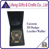 Custom Logo 3D Badge Leather Wallet