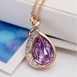 Imitation Angle's Tear Pendant Crystal Necklace Fashion Jewellery