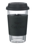 Promotional Double Wall Glass Tumbler with Wrap