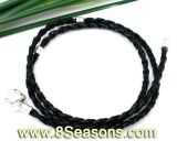 Braiding Leatheroid Charm Necklaces W/Snap Clasp Fit European Charm 50cm (B05833)