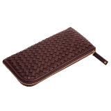 Braided Leather Long Wallet (SA-1240)