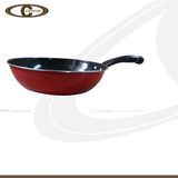 Wine Red Metallic Paint Non-Stick Wok