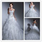 Organza Sweetheart Ivory Wedding Gown