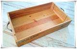 Good Quality Wood Tray Unfinished with Iron Handles