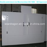 Indoor Ice Storage Freezer with Double Solid Doors