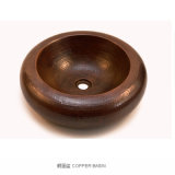 Classic Round Pure Copper Handmade Bathroom Sink (YX0868)