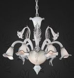 Flower Glass Elegant Modern Chandelier (81010-6)