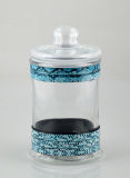 Glass Candle Holder with a Lid (DRL14149)