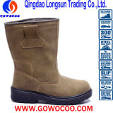 Suede Leather Rubber Soled Safety Work Footear (GWRU-GB076)