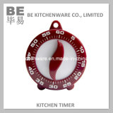 Round Plastic Mechanic Magnetic Countdown Kitchen Timer (BE-13010)