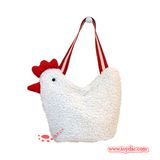 White Stuffed Animal Cok Bag Toy