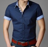 Men's 100%Cotton Fashion Short Sleeve Casual Shirt