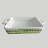 Green Decal Stoneware Cermamic Bake Ware