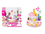 New Toy! ! Plastic Birthday Cake Set Toy with Candle, Light, Music (2123102)