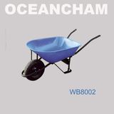 Rubber Wheel Barrow (SINGLE WHEEL, METAL TRAY)