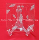 Clear Tempered Glass Plate With Plastic Stand (JRFCLEAR)