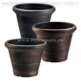 Double Rim Plastic Painting Flowerpot (KD3202S-KD3203S)