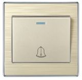 Brushed Alluminum Doorbell or Bell Control Wall Switch Plate