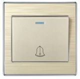 Brushed Alluminum Doorbell or Bell Control Wall Switch Plate