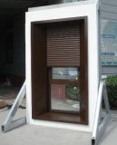 Wood/Timber Color Vertical Sliding Aluminum Window