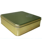 Gold Square Metal Tin Box