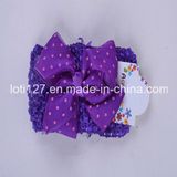 Bowknot Is Modelling Purple, DOT Design, Children Hair Ribbon, Super Beautiful, Fashion Hair Accessories, Headband, Tiaras