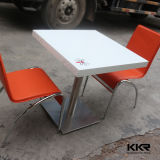 Kingkonree Acrylic Solid Surface White Dining Table