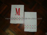 Monogram Linen Handkerchief with Diffent Color Cuff (HC-002)
