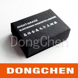 Silver Hot Stamping Logo Printing Black Paper Gift Box