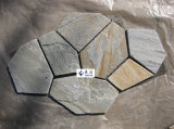 Beige Slate Mesh Stone Slate Paving Tile
