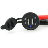 Special 12V Waterproof Panel Mount Motorcycle Double USB Power Socket