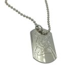 Pet Dog Accessory with Ball Chain Engraved Metal Dog Tag