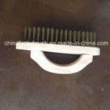 Square Wood Board Steel Wire Brush with Handle (YY-499)